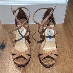 Jimmy Choo Tan Heels Elegant Design